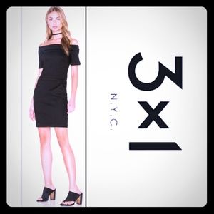 New 3x1 Off the Shoulder Bodycon Dress